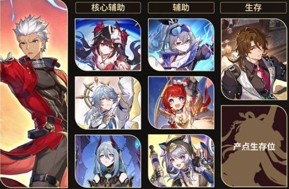 Archer与花火、银狼组队战斗画面，三人协同释放技能，画面充满量子特效