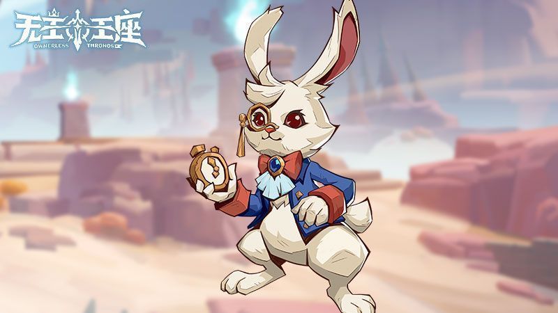 盛装白兔身穿礼服，手持怀表，仿佛时间魔法师