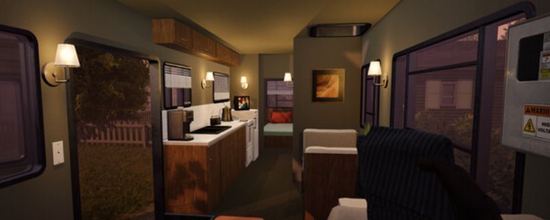 《巴士翻转模拟机》游戏封面图，展示一辆正在空中翻转的双层巴士，背景为城市街道，整体风格卡通且富有动感