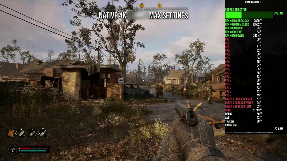 《潜行者2》游戏中废弃核电站场景，昏暗光线与锈蚀金属结构营造出压抑氛围