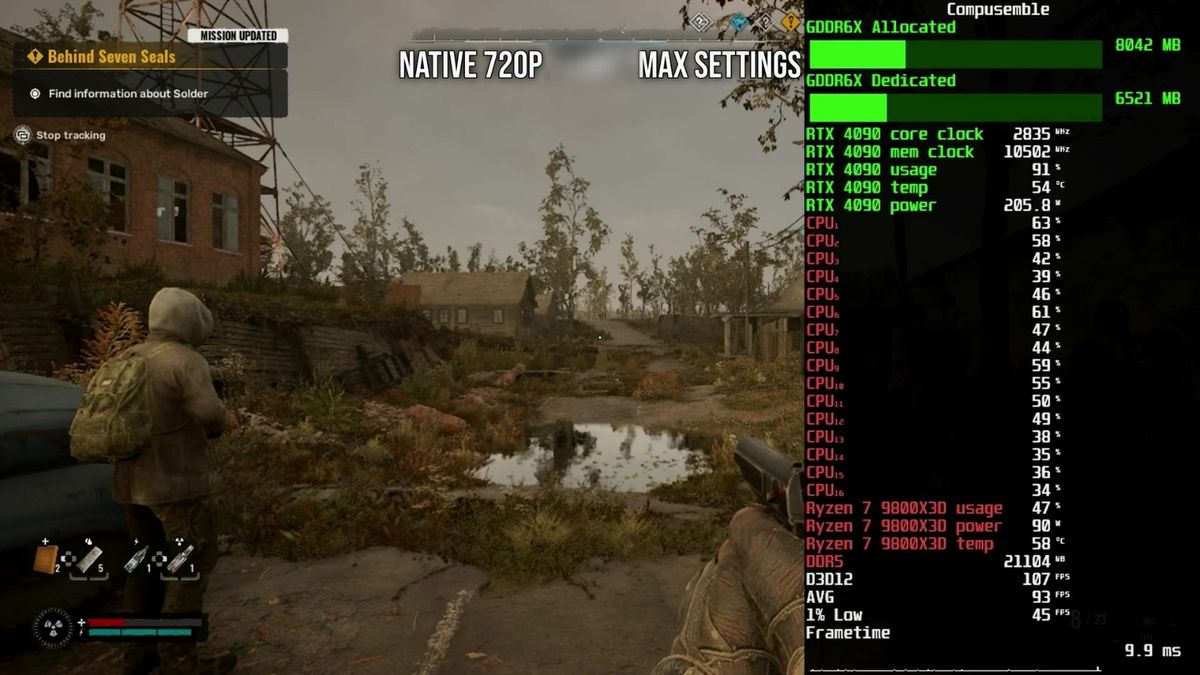 第一人称视角下，角色手持老式步枪瞄准敌人，界面显示弹药与生命值状态