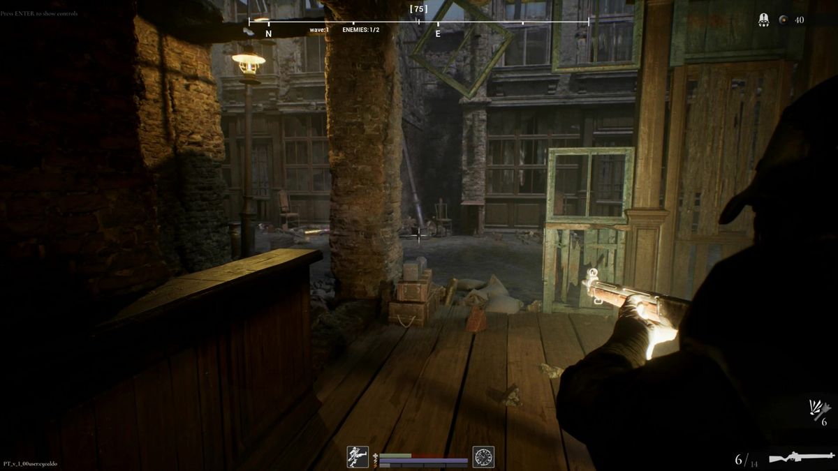 玩家与多名不死士兵在战壕中激烈交火，爆炸火光四起，场面紧张刺激