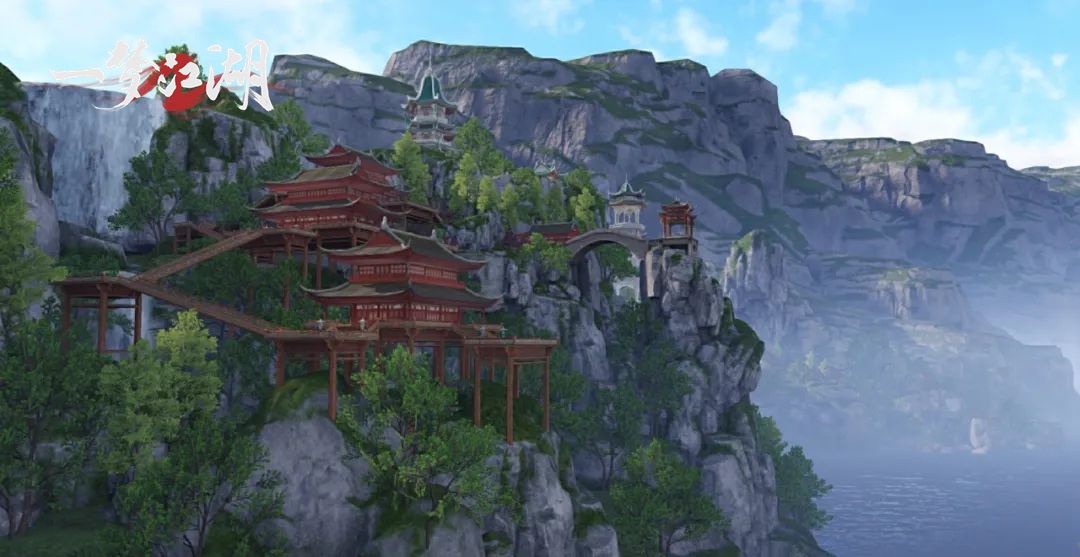 云色居楼阁错落，长廊相连，灯火辉煌，十巫身影隐约可见