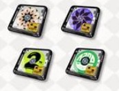 驱动装配界面，展示浮波柚叶装备不同二件套组合的效果对比，右侧为属性数值变化面板