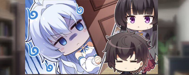 《逐殃》游戏主视觉图，画面中角色神情忧郁，背景为暗色调的传统中式建筑，充满神秘氛围