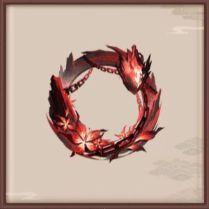 活动宣传动图，画面中角色穿梭于火焰与花瓣之间，整体风格华丽且充满危机感