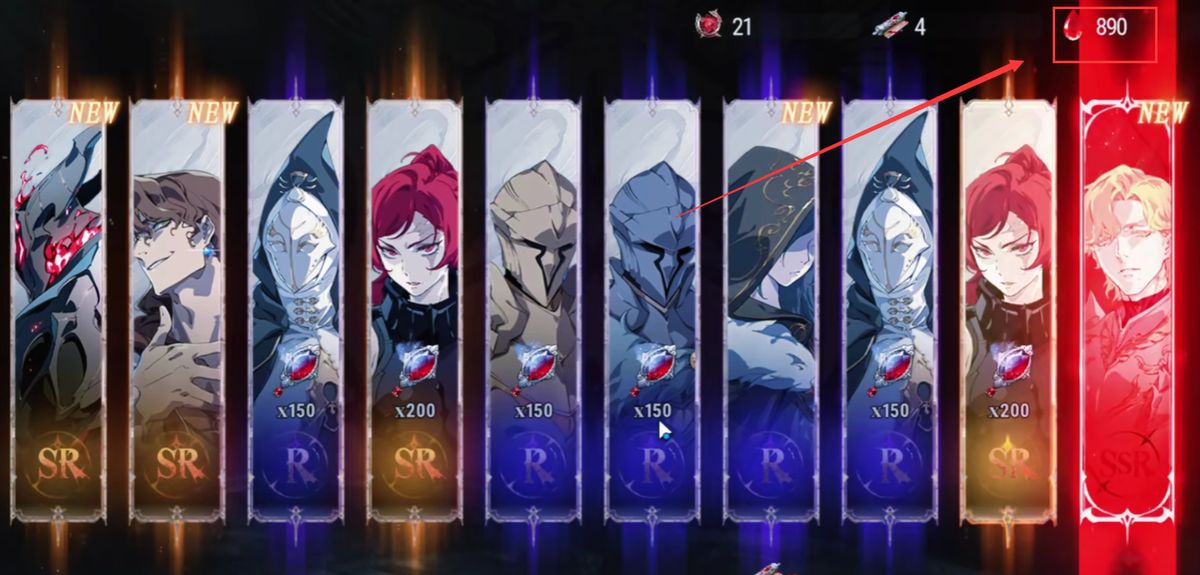 游戏内主线任务完成界面，显示获得500颗月之啼的奖励弹窗