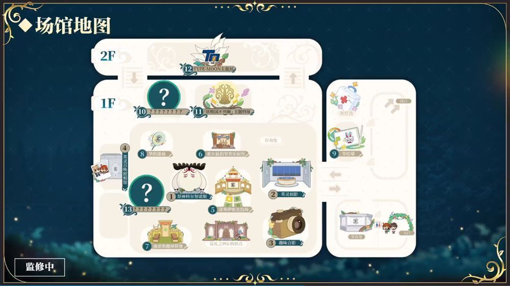 纪念展特典展示，包括黑色羽织、抽绳包与绘有从者的漆扇