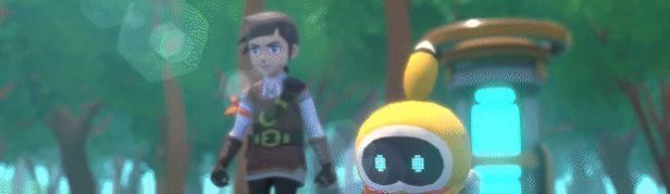 多名玩家与各自的Grammi机器人围攻一只巨型机械Boss，技能特效交织，场面激烈