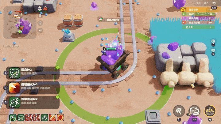 角色芙芙蕾在联盟战场中跳跃穿越地形障碍，灵活穿梭于资源点之间