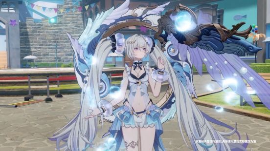 含英·檀心持琵琶起舞，脚下莲花绽放，光影唯美