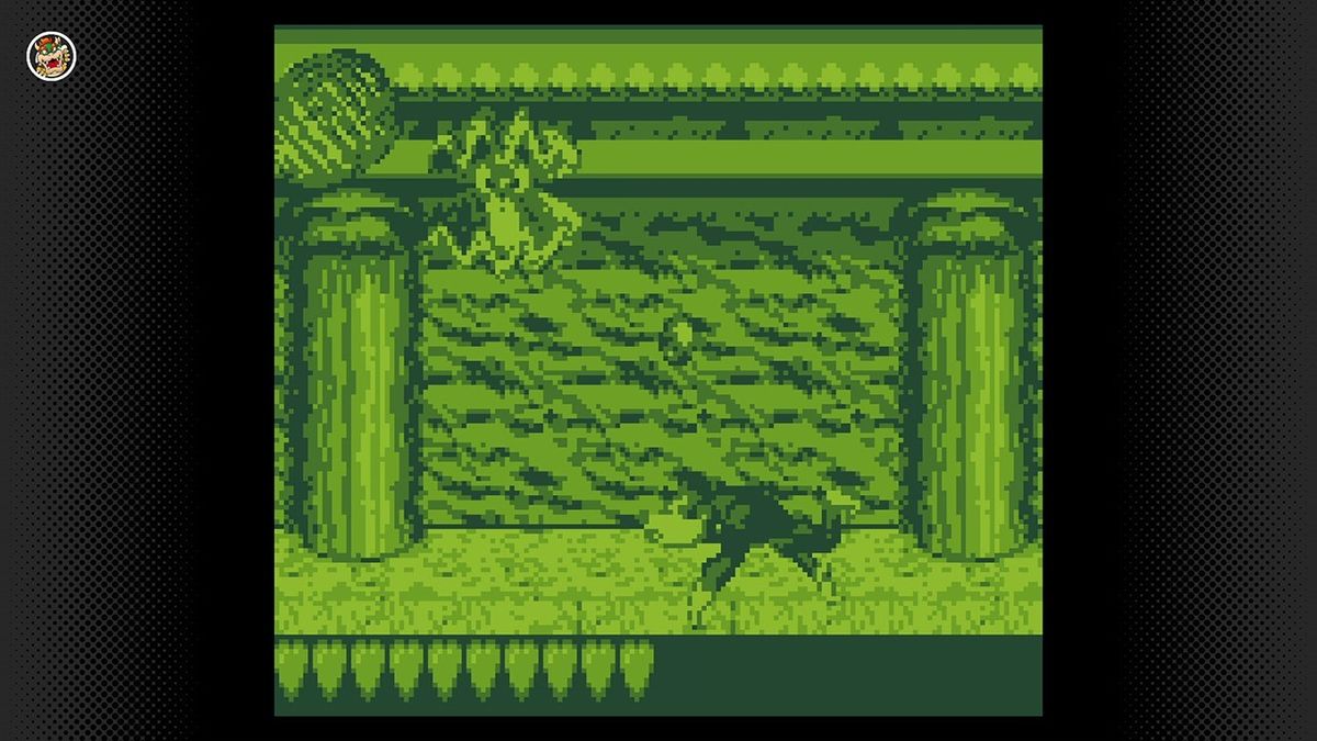 游戏标题界面截图，绿色字体显示《超级大金刚GB》，背景为大金刚家族角色群像