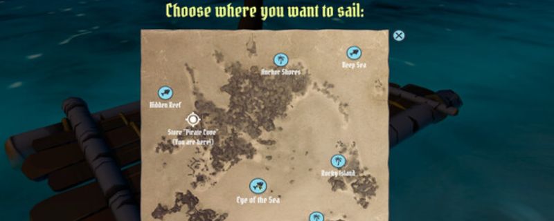 《海盗湾模拟器》游戏画面展示，一艘装饰华丽的海盗船航行在碧蓝海面上，船帆随风飘扬，远处有岛屿和阳光洒落的光影效果