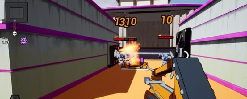 《AI.VI》游戏主界面展示，背景为未来科技感十足的战场，角色手持能量武器准备迎敌