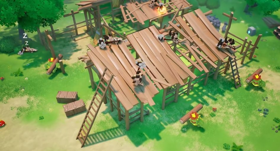 科技树界面局部截图，高亮显示基建工程学与生产经营学两项关键技术