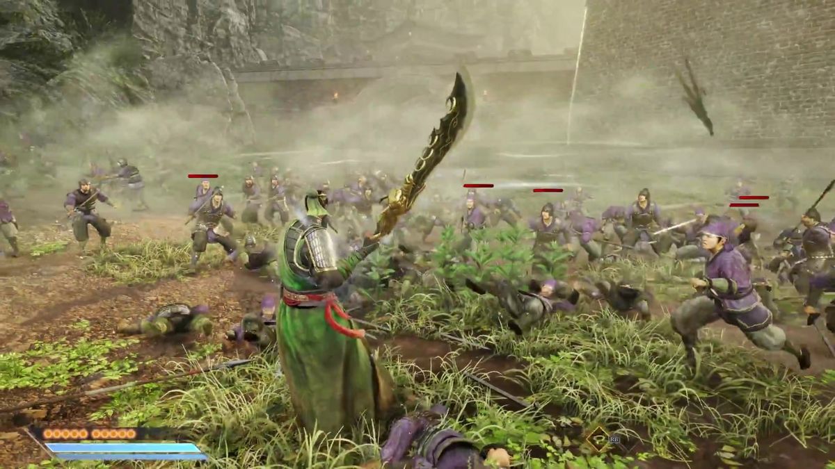 战场火光冲天，尸体横陈，战争残酷感强烈