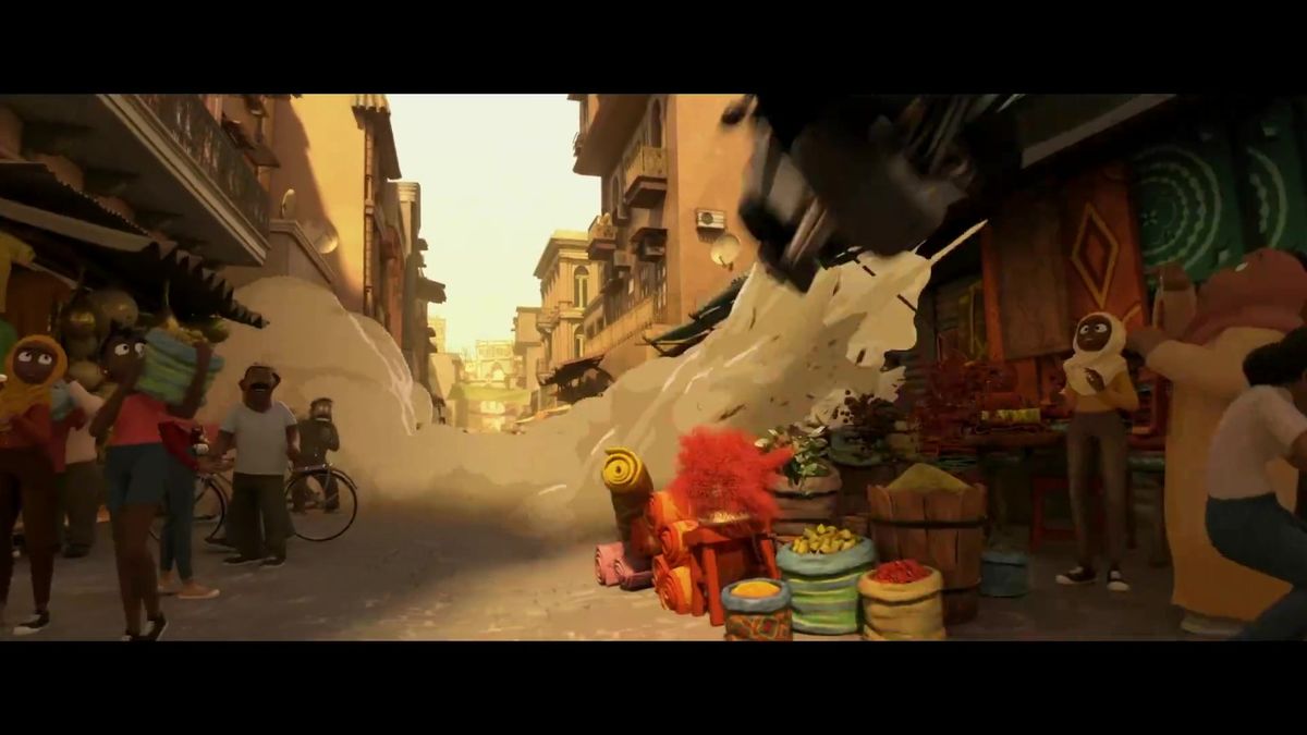 高速飙车场面，警车紧追不舍，火花四溅