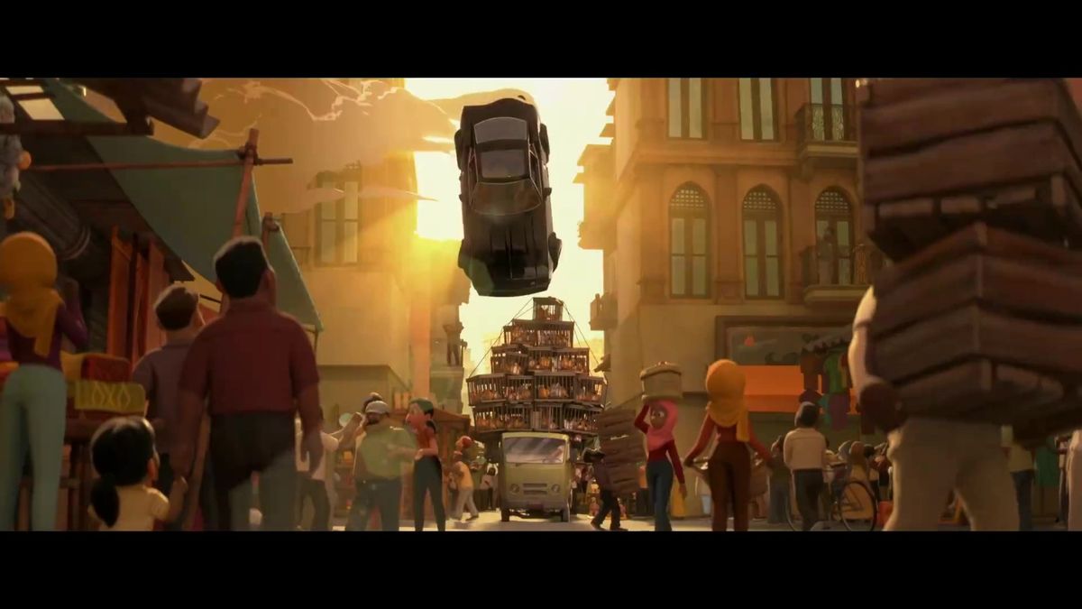 机械助手特写，金属质感十足，眼神冷峻