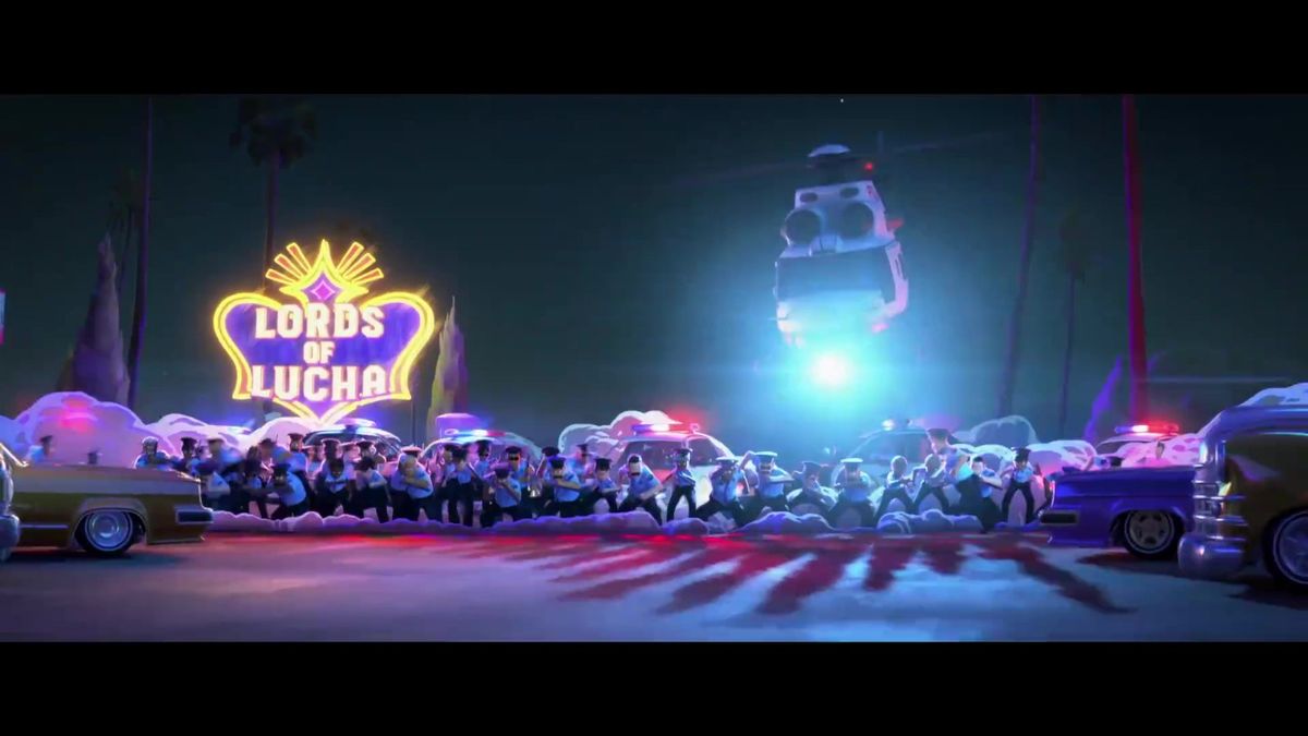 反派按下引爆按钮，笑容阴险