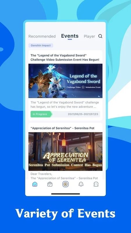 米游社APP界面展示，包含游戏资讯、社区帖子和用户评论区