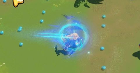 九九六开启大招，空中盘旋后精准落地，范围扩大