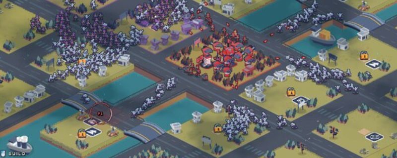 《桌面战争：兵团乱斗》游戏主界面展示，棋盘式战场与卡通风格兵种清晰可见