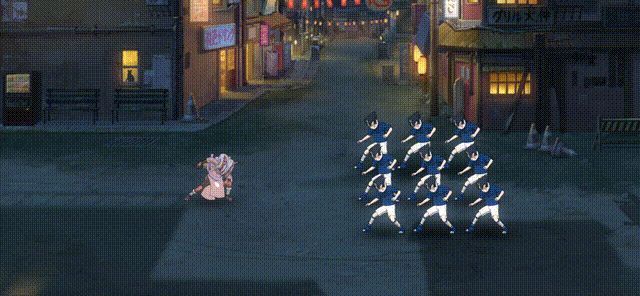 左近右近释放多连旋风，狂暴气流席卷全场，敌人被击飞破碎护盾