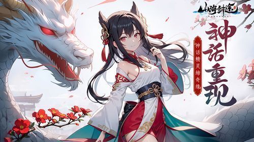 多位天神在云雾缭绕的仙界中并肩而立，关羽持青龙偃月刀，孙悟空手握金箍棒，背景是宏伟的宫殿群