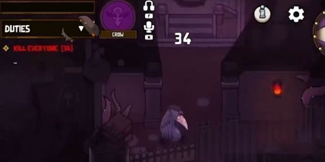 乌鸦释放瘟疫技能的瞬间画面，黑色气流从角色手中扩散，周围玩家头上出现红色感染标记