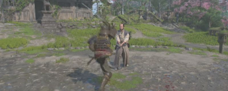 弥助手持长武士刀丹心，在月下施展居合斩的帅气瞬间，刀光划破夜空