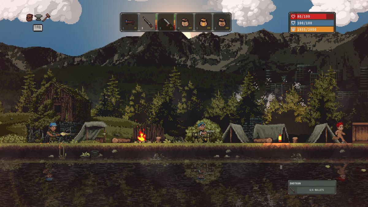 玩家使用炸药炸毁敌方堡垒墙体，火光四起，碎片飞溅的动态战斗画面