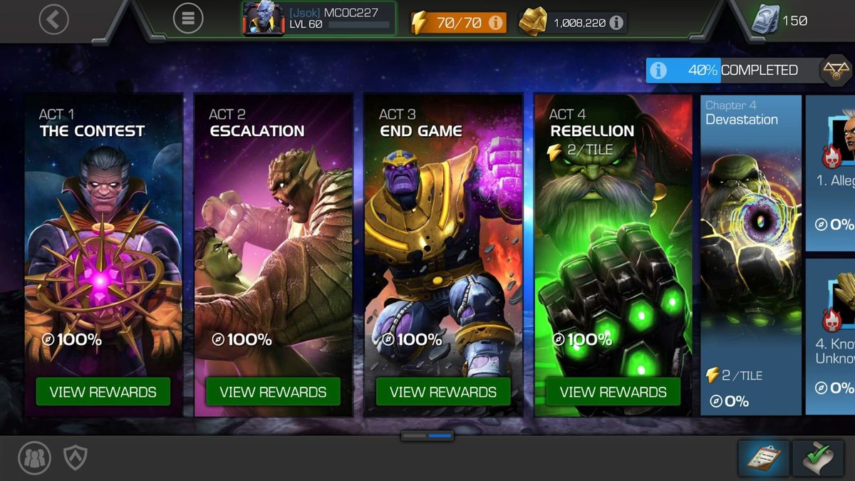 多位漫威英雄并列站立的收藏界面，背景为竞技场穹顶