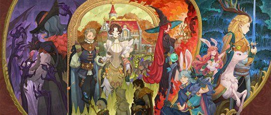 多位主要角色集体亮相的剧情插画，风格唯美，情感丰富