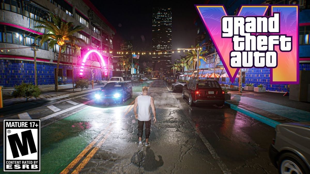 《GTA6》商店内部场景，货架商品细节清晰