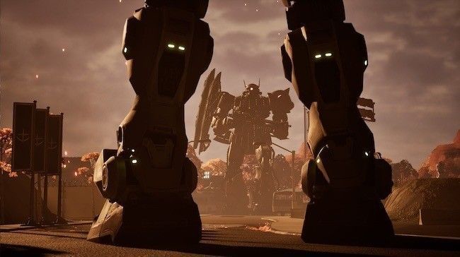 联邦军白色基地在远方升起，空中多架高达展开编队飞行