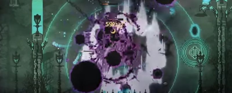 The Slormancer中过载特效触发瞬间，角色周围释放蓝色能量投射物，向多个敌人连续弹跳造成伤害