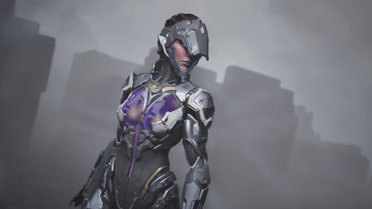 伊内斯·拉娅剪影出现在虚空裂隙中，神秘氛围浓厚