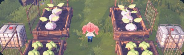 玩家正在草地上抚摸一只小狐狸，动物眼神温顺，画面充满温馨感