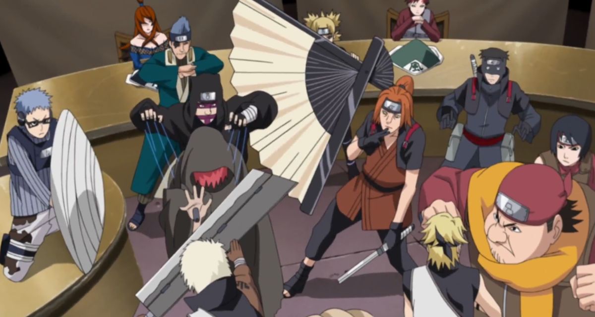 油女取根身穿根组织黑色长袍，面罩遮脸，眼神冷峻，周身弥漫着诡异气息