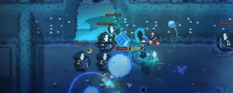 The Slormancer游戏中角色面对多种敌人攻击时的战斗画面，界面显示减伤属性数值与伤害浮动