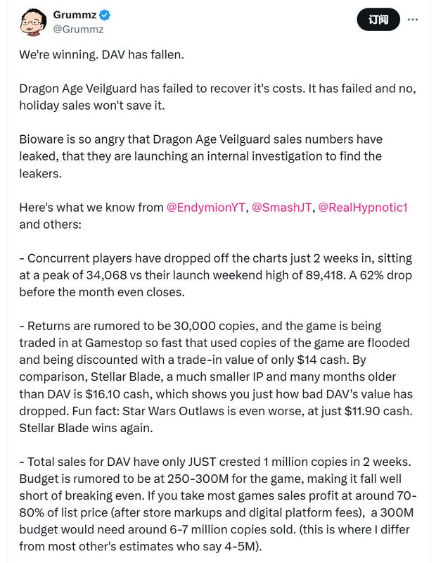 BioWare工作室外景照片，夜晚灯光下办公楼静谧，但氛围略显压抑