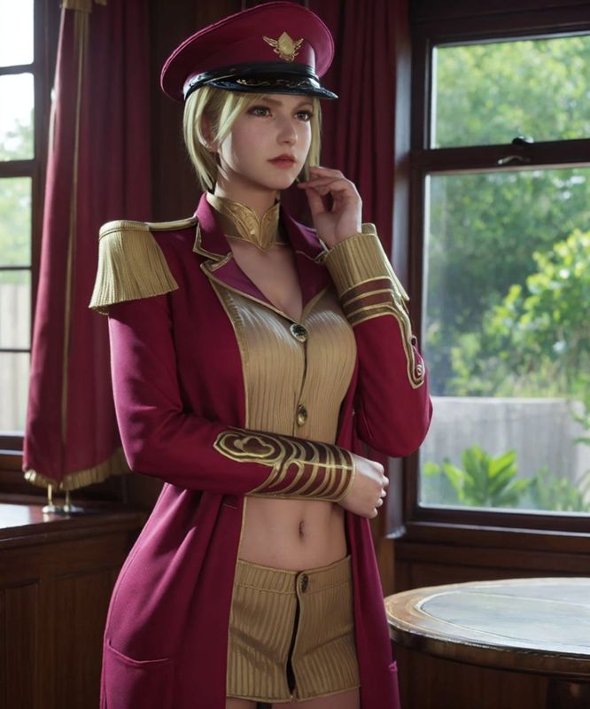 AI生成的蒂法3D形象，身穿经典战斗服，眼神坚定，背景为米德加城市夜景