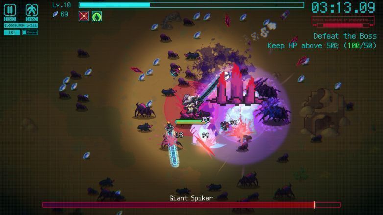 多人对战模式中多台机甲激烈交火，战场地形复杂，烟雾与爆炸交织