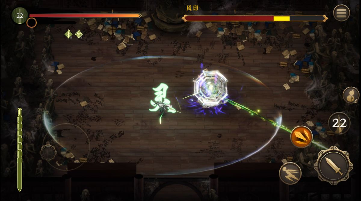 阎罗地藏明王技能释放瞬间，黑雾翻涌，巨型法相显现