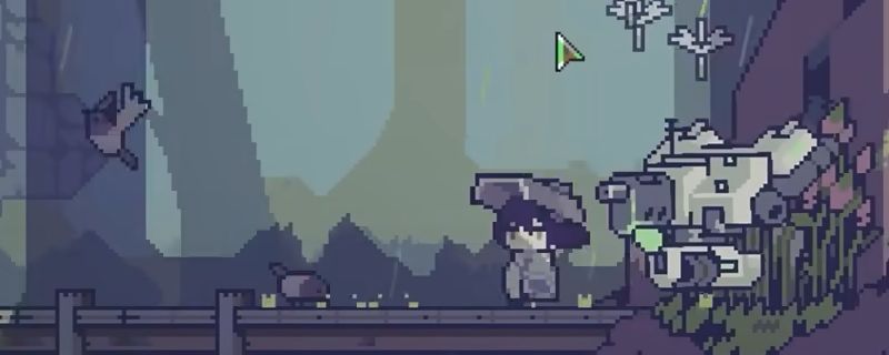 《多洛可小镇》中鹿神池子所在区域的场景，画面显示一片幽静森林中的神秘水池，周围环绕着发光植物与石阶，氛围神秘而宁静