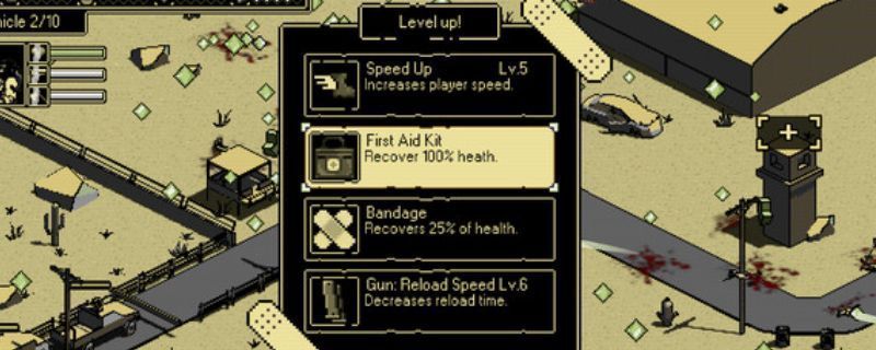 《道路防御：外来者》游戏主界面展示，战车在道路上行驶，背景为荒凉沙漠与敌方单位逼近的紧张场景