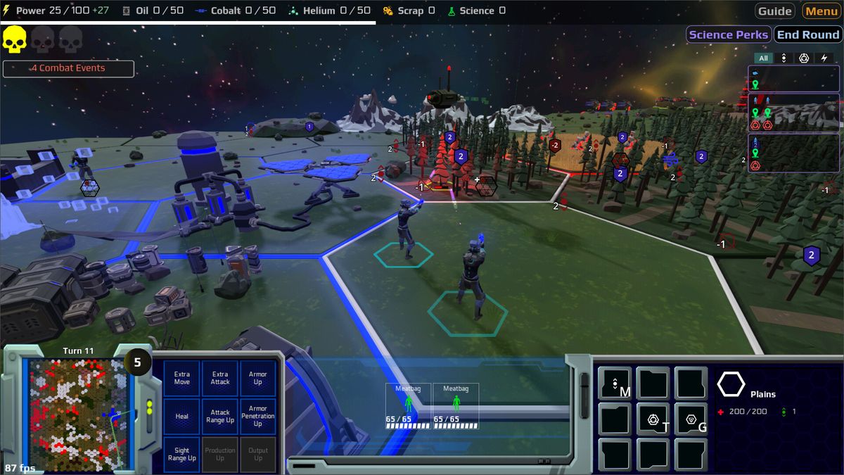 玩家在基地建设界面中选择建筑类型，背景显示资源采集与科技树发展进度