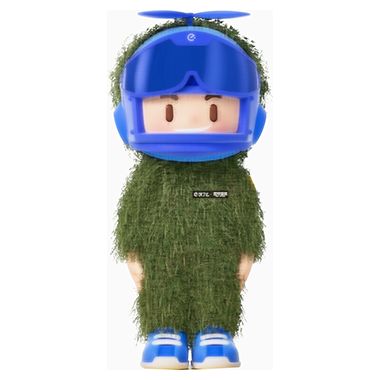 抽奖页面展示，背景为跳伞场景，浮动着空投箱与大蓝公仔模型，互动感强烈