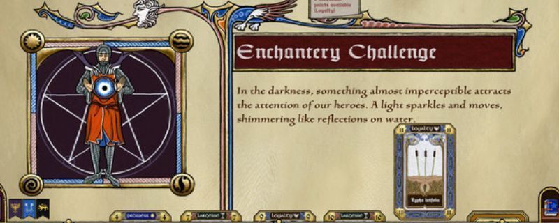 《圆桌传奇》游戏主视觉图，展现骑士持剑立于城堡前的壮丽场景，背景为黄昏下的圆桌大厅