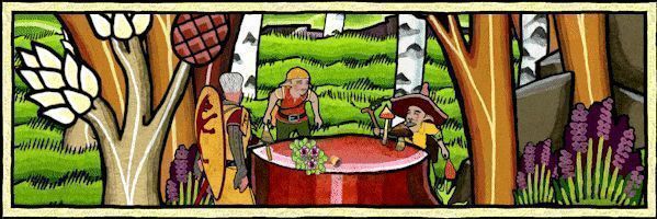 骑士在宫廷中与贵族女子对视，暗示浪漫剧情分支